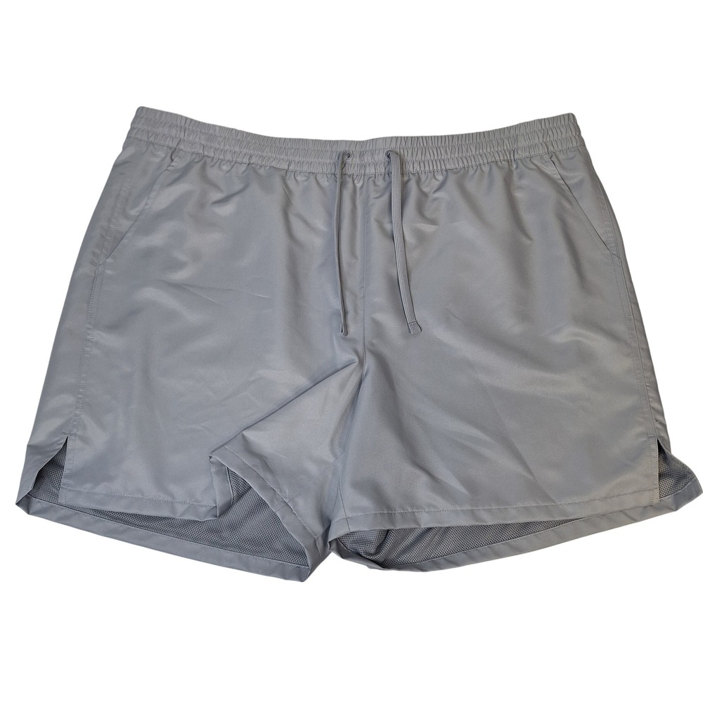 Tek Gear Mens Athletic Shorts Gray XXL Water Repellent Comfortable Key Loop